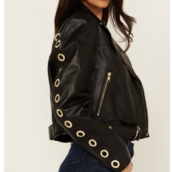 Cleobella - Black Baxter Leather Jacket - Picture 3 of 9